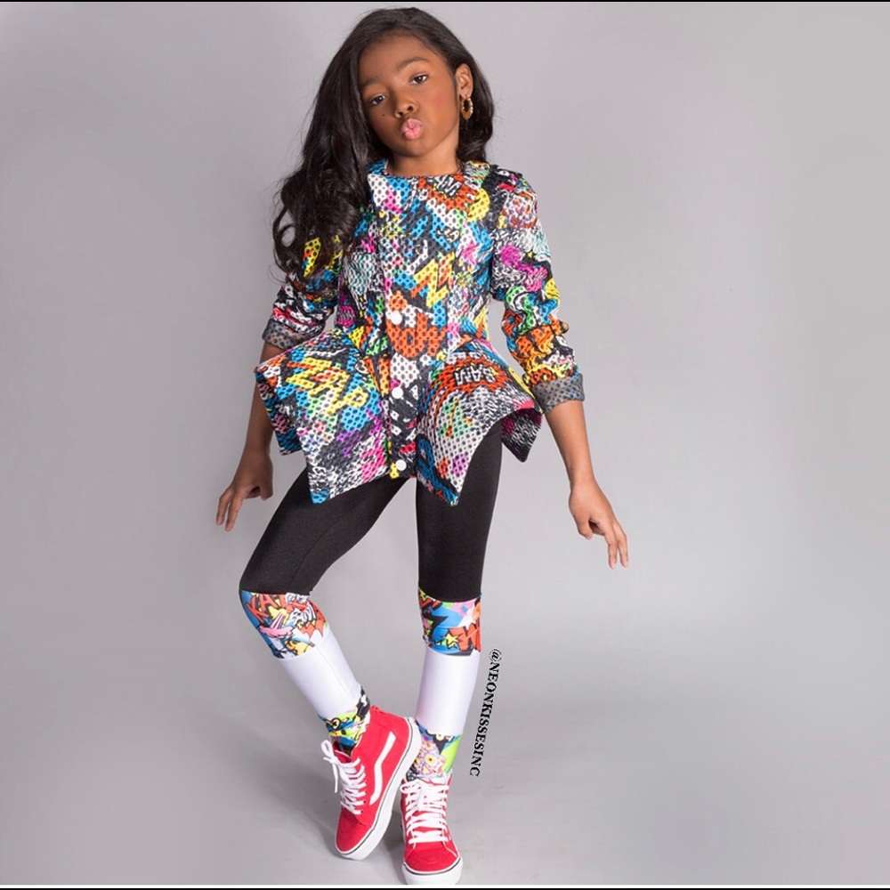 Cartoon Hybrid Blazer With Leggings